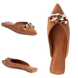 💕NORDSTROM OPEN EDIT💕 Kristin Pointed Toe Mule ~ Tan Mocha 8.5 NWOT